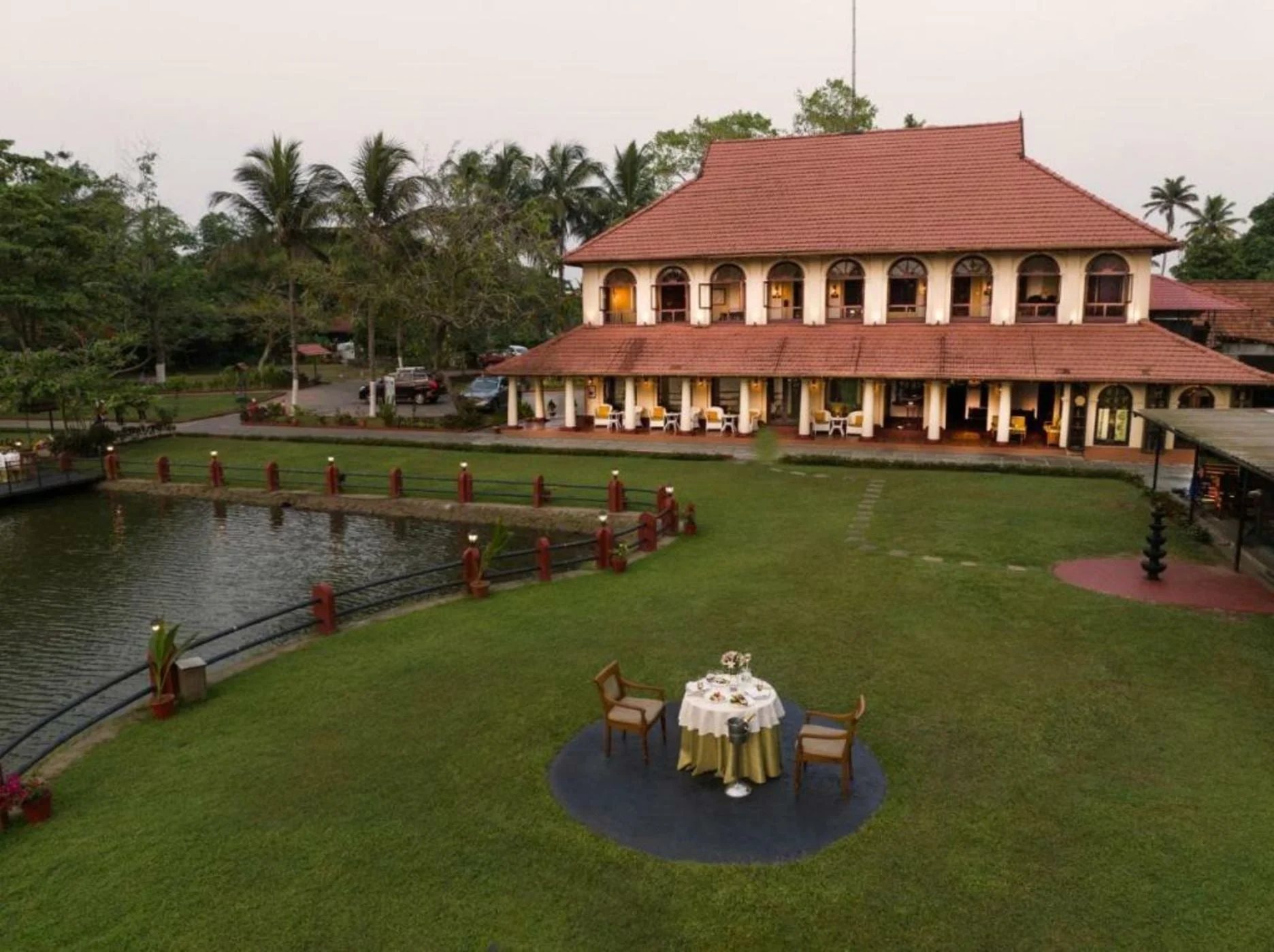 Taj Kumarakom Resort wedding setup photo